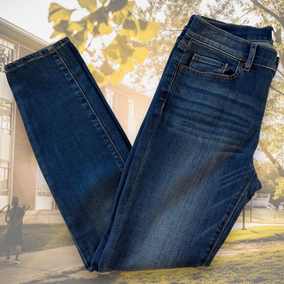 LOFT High Medium Wash High Rize Stretchy Skinny Cotton Jeans - Picture 6 of 10